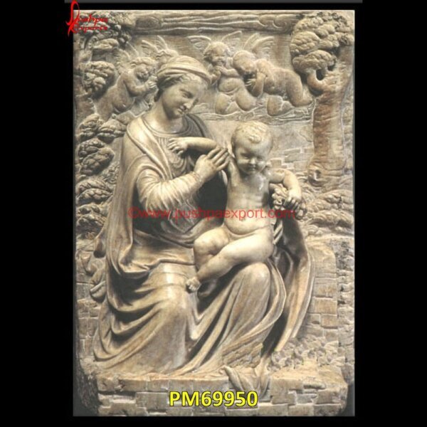 Mother And Baby Carved Natural Stone Wall Panel PM69950 exterior stone wall veneer,granite wall panels,interior stone panels,interior stone wall veneer,marble panel,marble wall panels,river rock wall panels,slate wall panels,stone facad.jpg