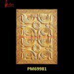 Flower Design Carving Natural Sandstone Wall Panel