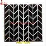 White Lines Pattern Carving Black Marble Tile