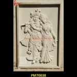 Radha Krishna Art Carved Natural Sandstone Wall Panel