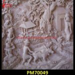 Design Carved White Marble Panel