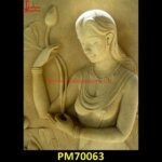 Lady Art Carving Sandstone Wall Panel