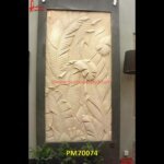 Banana Leaves Design Carved Sandstone Wall Panel