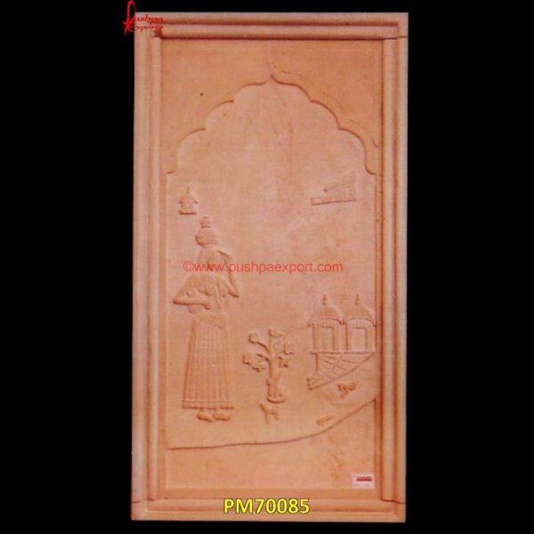 Painting Carved Red Sandstone Wall Panel PM70085 onyx stone wall panels,outdoor stone panels,outdoor stone wall panel,outside stone wall panels,river rock stone panels,river stone panels,slate ledger stone panels,slate stone pane.jpg