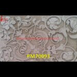 Motif Carving White Marble Wall Decor