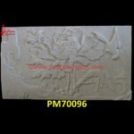 Flower Design Carved Marble Wall Panel