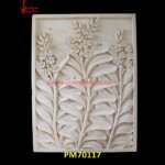 Flower And Leaves Carving Sandstone Panel