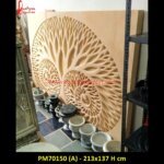 Tree Design Carving Sandstone Wall Panel For Home