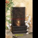 Black Marble Stone Buddha Fountain