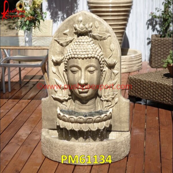 Buddha Carving Sandstone Fountain PM61134 marble fountains,natural stone fountain,natural stone water fountains,slate fountain,slate water fountain,stacked stone fountain,stone basin fountain,stone bird bath fountain,stone fountain for gar.jpg