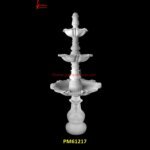 White Marble 3 Tier Outdoor Fountain