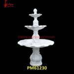 3 Tier White Marble Outdoor Fountain