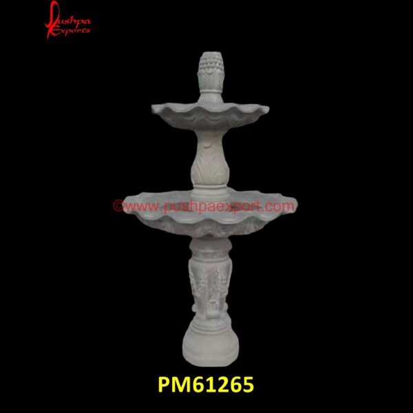 2 Tier Fountain PM61265 indoor marble fountain,indoor slate water fountain,indoor stone fountain,italian marble fountain,large stone fountain,limestone wall fountain,makrana marble fountain,marble angel f.jpg