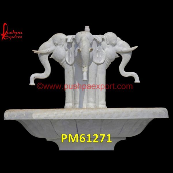 White Marble Elephant Fountain PM61271 makrana marble fountain,marble angel fountain,marble ball fountain,marble fountain for home,marble fountain for sale,marble fountain indoor,marble fountain online,marble fountain o.jpg