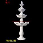 White Marble Multi Tier Garden Fountain