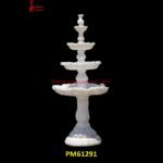 White Marble Multi Tier Outdoor Fountain