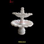 2 Tier Plate Shaped Marble Fountain