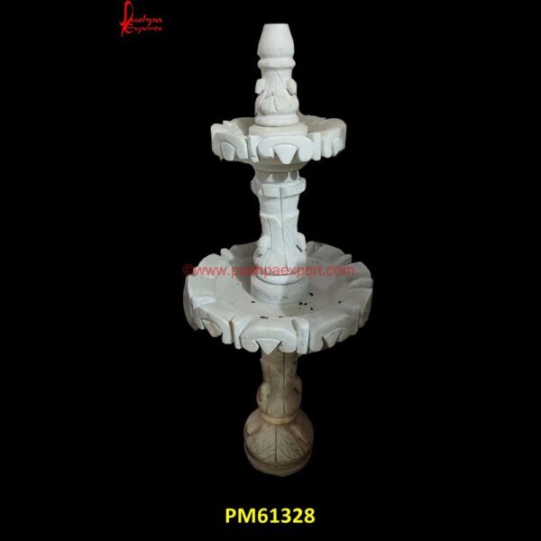 2 Tier Natural White Marble Stone Fountain PM61328 stone lion head wall fountain,stone patio fountains,stone pillar fountain,stone pond fountain,stone table fountain,stone tiered fountain,stone trough fountain,stone urn water featu.jpg