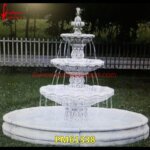 3 Tier White Marble Stone Water Fountain