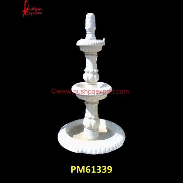 Natural White Stone Water Feature PM61339 stone water fountains for sale,stone waterfall water feature,three tier stone fountain,white marble water fountain,yellowstone fountain,cast stone fountain,granite fountain,marble.jpg