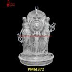 Lion Head White Marble Water Fountain