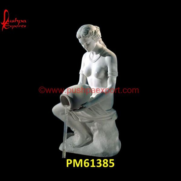 Pot And Lady Carving White Marble Fountain PM61385 floating marble ball fountain,floating stone ball fountain,garden marble fountain,garden pebble water feature,granite ball water fountain,granite garden fountains,granite globe fou.jpg