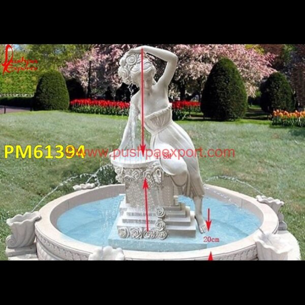 White Marble Lady Statue Fountain PM61394 granite sphere fountain,granite water feature,granite water fountain,hand carved stone fountains,indoor marble fountain,indoor slate water fountain,indoor stone fountain,italian ma.jpg