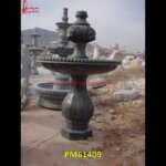 Carved Black Marble Fountain