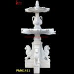 Plate Design Shape White Marble Fountain