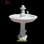 Plate Shaped White Marble Water Fountain