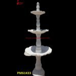 3 Tier White Marble Water Feature