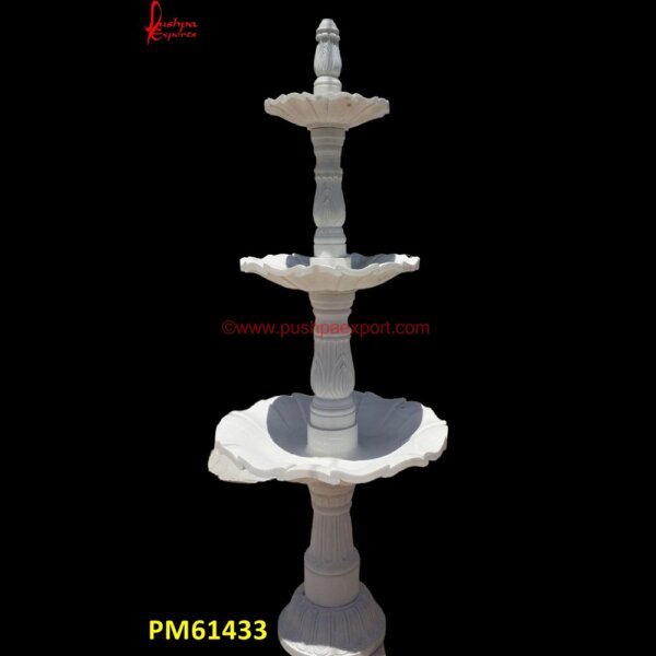 3 Tier White Marble Water Feature PM61433 outdoor natural stone water fountain,outdoor stone water features,outdoor stone waterfall fountain,real stone fountains,river rock fountain,rolling marble ball fountain,rotating gr.jpg