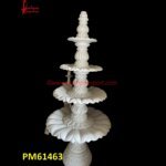 White Marble Multi Tier Garden Water Fountain