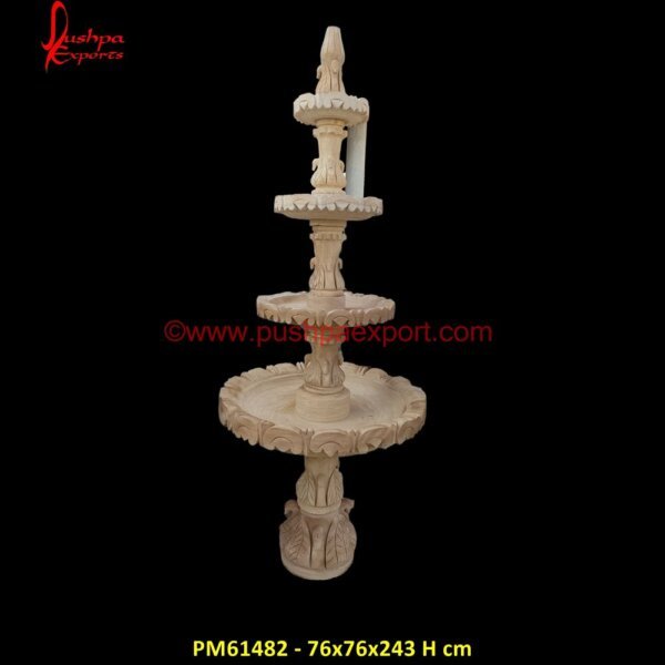 4 Tier Sandstone Water Fountain PM61482 - 76x76x243 H cm marble fountains,natural stone fountain,natural stone water fountains,slate fountain,slate water fountain,stacked stone fountain,stone basin fountain,stone bird bath fountain,stone.jpg