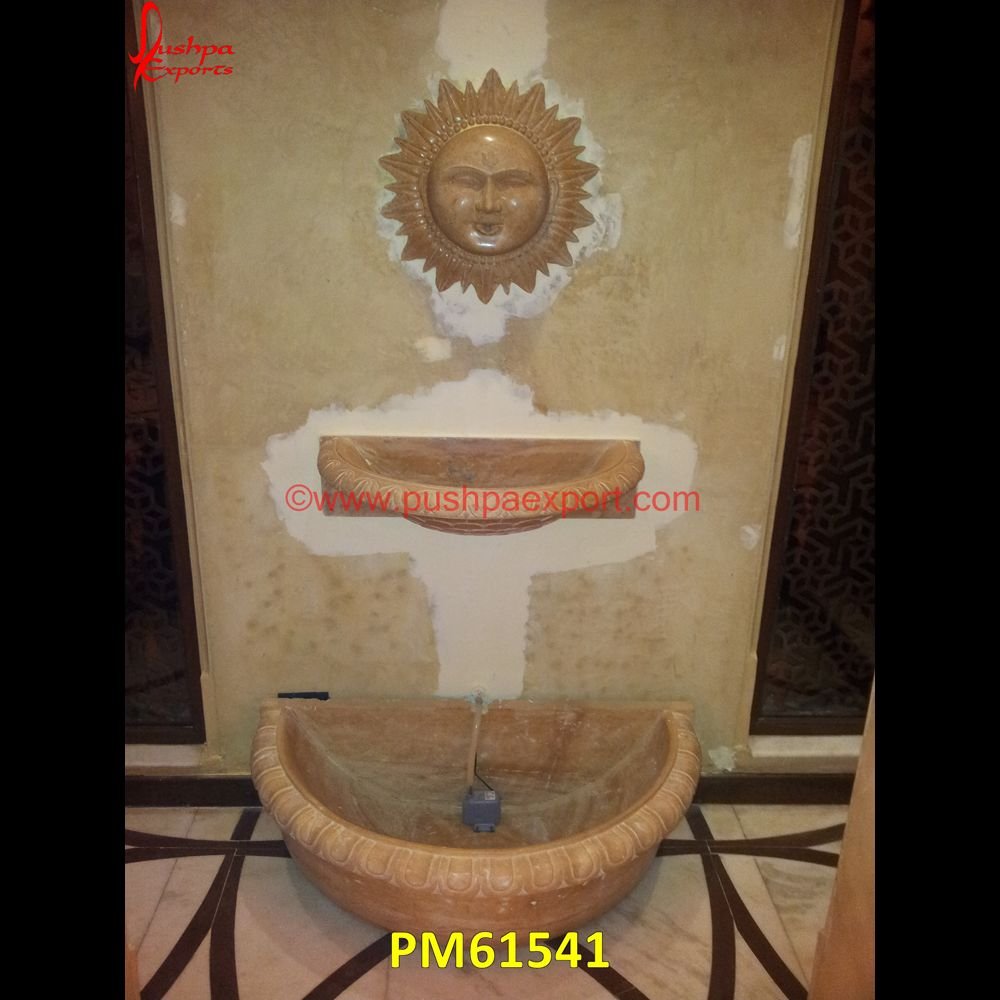 Sun Design Sandstone Wall Fountain PM61541 marble fountains,natural stone fountain,natural stone water fountains,slate fountain,slate water fountain,stacked stone fountain,stone basin fountain,stone bird bath fountain,stone.jpg