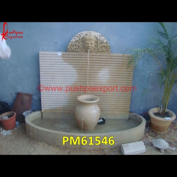 Traditional Sandstone Made Wall Fountain PM61546 stacked stone fountain,stone basin fountain,stone bird bath fountain,stone fountain for garden,stone fountains near me,stone outdoor water fountain,stone wall fountain,stone water.jpg