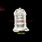 4 Tier White Marble Wall Fountain
