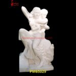 Handcarved White Marble European Statue