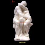 White Marble Couple Statue