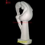 White Marble Outdoor Lady Statue