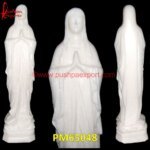 Handcarved White Marble Lady Statue