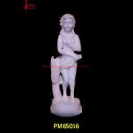 Handmade White Marble European Figure Statue