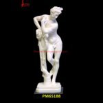 White Marble Carved Man Roman Statue