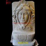 Lady Face Carved Stone Outdoor Sculpture