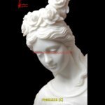 Outdoor White Marble Decorative Lady Statue