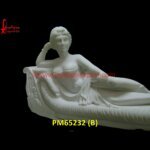 Handmade White Stone Lady Statue