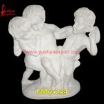 Stone Baby Triple Figure Statue