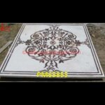 Metal Art Inlay Marble Table Top