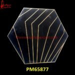 Hexagonal Shaped Black Marble Floor Tile