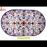 White Marble Flower Inlaid Table Top